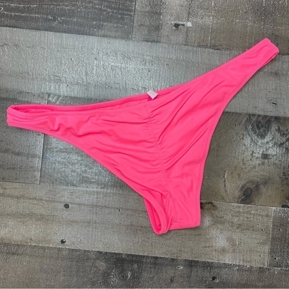 Victoria’s Secret Bright Pink Cheeky Bikini Bottom size Large